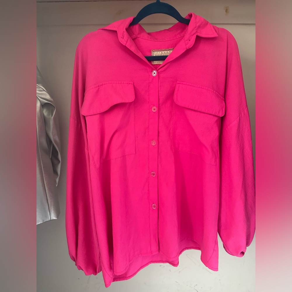 Camisole button down fucsia
